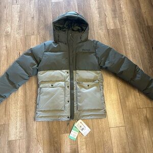 Men’s marmot fordham jacket marmot parka jacket green new small down